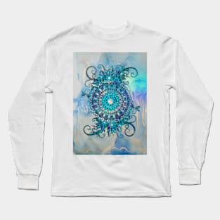 blue mandala Long Sleeve T-Shirt